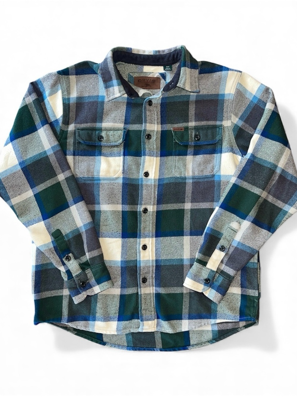 Orvis Big Bear Heavyweight Plaid Flannel Shirt Chore Shacket Outdoor Gorpcore M